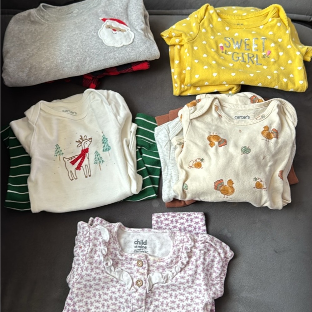 Carter's Yellow and Cream Pajama Set for Cozy Comfort